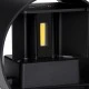Μοντέρνα επιτοίχια απλίκα LED kelvo® AXIS-R 10W 1250lm ψυχρό λευκό 6000K IP65 μαύρο ματ 10x10x10cm