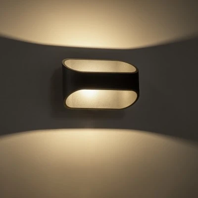 Μοντέρνο επιτοίχιο φωτιστικό LED kelvo® EDEN 10W 1000lm φυσικό λευκό 4500K γκρι ανθρακί ματ 16x10.5x9cm