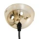 GloboStar® GLASSO 60927 Μοντέρνο Κρεμαστό Φωτιστικό Μπάλα Μονόφωτο 1 x E27 IP20 Μελί Γυαλί με Ασημί Μέταλλο - Μ27 x Π27 x Υ52cm