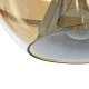 GloboStar® GLASSO 60927 Μοντέρνο Κρεμαστό Φωτιστικό Μπάλα Μονόφωτο 1 x E27 IP20 Μελί Γυαλί με Ασημί Μέταλλο - Μ27 x Π27 x Υ52cm