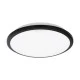 GloboStar® TUFFIN 60996 Πλαφονιέρα Οροφής LED 24W 2760lm 120° AC 220-240V Αδιάβροχη IP54 Φ30 x Υ6.5cm Ψυχρό Λευκό 6000K - Μαύρο - Bridgelux Chips - 3 Years Warranty
