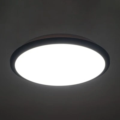 Πλαφονιέρα οροφής TUFFIN LED 24W μονόφωτη AC 220-240V IP54 φυσικό λευκό 4500K μαύρη & λευκή 30cm