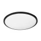 GloboStar® TUFFIN 60998 Πλαφονιέρα Οροφής LED 36W 4140lm 120° AC 220-240V Αδιάβροχη IP54 Φ48 x Υ6.5cm Ψυχρό Λευκό 6000K - Μαύρο - Bridgelux Chips - 3 Years Warranty