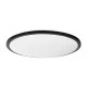 GloboStar® TUFFIN 60998 Πλαφονιέρα Οροφής LED 36W 4140lm 120° AC 220-240V Αδιάβροχη IP54 Φ48 x Υ6.5cm Ψυχρό Λευκό 6000K - Μαύρο - Bridgelux Chips - 3 Years Warranty