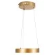 GloboStar® NEMESIS 61154 Κρεμαστό Φωτιστικό Δαχτυλίδι-Κύκλος LED CCT 20W 2356lm 360° AC 220-240V - Εναλλαγή Φωτισμού μέσω Τηλεχειριστηρίου All In One Ψυχρό 6000k+Φυσικό 4500k+Θερμό 2700k Dimmable Φ25cm - Χρυσό Βούρτσας - 3 Years Warranty