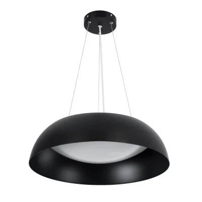 Κρεμαστή Πλαφονιέρα Οροφής LED CCT 60W 6900lm 120° AC 220-240V - Εναλλαγή Φωτισμού μέσω Τηλεχειριστηρίου All In One  Dimmable Φ43cm - Μαύρο