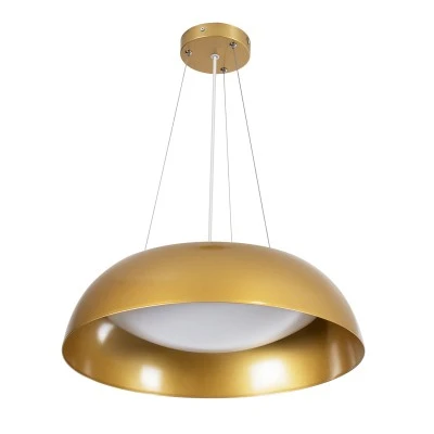 Κρεμαστή Πλαφονιέρα Οροφής LED 60W 6900lm 120° AC 220-240V - CCT Εναλλαγή Φωτισμού μέσω Τηλεχειριστηρίου All In One - Dimmable Φ43cm - Χρυσό