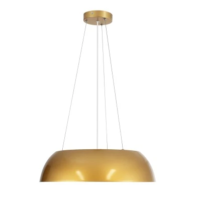 Κρεμαστή Πλαφονιέρα Οροφής LED 60W 6900lm 120° AC 220-240V - CCT Εναλλαγή Φωτισμού μέσω Τηλεχειριστηρίου All In One - Dimmable Φ43cm - Χρυσό