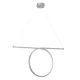 GloboStar® ROME 61296 Κρεμαστό Φωτιστικό Οροφής Linear Design LED CCT 24W 2640lm 200° AC 220-240V - Εναλλαγή Φωτισμού μέσω Διακόπτη On/Off All In One Ψυχρό 6000k+Φυσικό 4500k+Θερμό 2700k Μ65.5 x Π4 x Υ33cm - Ασημί Βούρτσας - 3 Years Warranty