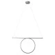 GloboStar® ROME 61296 Κρεμαστό Φωτιστικό Οροφής Linear Design LED CCT 24W 2640lm 200° AC 220-240V - Εναλλαγή Φωτισμού μέσω Διακόπτη On/Off All In One Ψυχρό 6000k+Φυσικό 4500k+Θερμό 2700k Μ65.5 x Π4 x Υ33cm - Ασημί Βούρτσας - 3 Years Warranty
