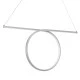 GloboStar® ROME 61296 Κρεμαστό Φωτιστικό Οροφής Linear Design LED CCT 24W 2640lm 200° AC 220-240V - Εναλλαγή Φωτισμού μέσω Διακόπτη On/Off All In One Ψυχρό 6000k+Φυσικό 4500k+Θερμό 2700k Μ65.5 x Π4 x Υ33cm - Ασημί Βούρτσας - 3 Years Warranty