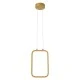 GloboStar® NEROBA 61301 Κρεμαστό Φωτιστικό Οροφής Linear Design LED CCT 12W 1320lm 360° AC 220-240V - Εναλλαγή Φωτισμού μέσω Διακόπτη On/Off All In One Ψυχρό 6000k+Φυσικό 4500k+Θερμό 2700k Μ16 x Π1.6 x Υ25.5cm - Χρυσό Βούρτσας - 3 Years Warranty