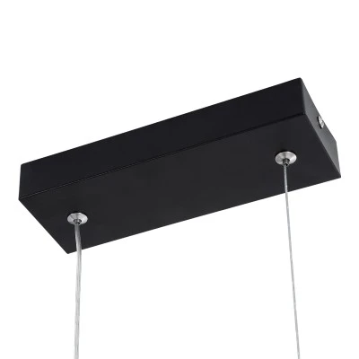 GloboStar® NEROBA 61302 Κρεμαστό Φωτιστικό Οροφής Linear Design LED CCT 18W 1980lm 360° AC 220-240V - Εναλλαγή Φωτισμού μέσω Διακόπτη On/Off All In One Ψυχρό 6000k+Φυσικό 4500k+Θερμό 2700k Μ29 x Π2 x Υ36cm - Μαύρο - 3 Years Warranty