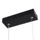 GloboStar® NEROBA 61302 Κρεμαστό Φωτιστικό Οροφής Linear Design LED CCT 18W 1980lm 360° AC 220-240V - Εναλλαγή Φωτισμού μέσω Διακόπτη On/Off All In One Ψυχρό 6000k+Φυσικό 4500k+Θερμό 2700k Μ29 x Π2 x Υ36cm - Μαύρο - 3 Years Warranty