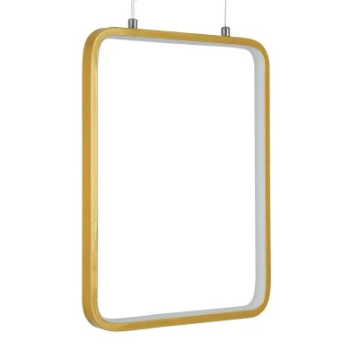 GloboStar® NEROBA 61305 Κρεμαστό Φωτιστικό Οροφής Linear Design LED CCT 18W 1980lm 360° AC 220-240V - Εναλλαγή Φωτισμού μέσω Διακόπτη On/Off All In One Ψυχρό 6000k+Φυσικό 4500k+Θερμό 2700k Μ29 x Π2 x Υ36cm - Χρυσό Βούρτσας - 3 Years Warranty