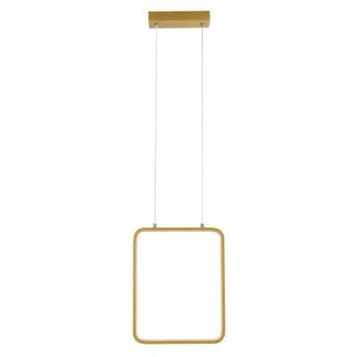 GloboStar® NEROBA 61305 Κρεμαστό Φωτιστικό Οροφής Linear Design LED CCT 18W 1980lm 360° AC 220-240V - Εναλλαγή Φωτισμού μέσω Διακόπτη On/Off All In One Ψυχρό 6000k+Φυσικό 4500k+Θερμό 2700k Μ29 x Π2 x Υ36cm - Χρυσό Βούρτσας - 3 Years Warranty