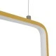 GloboStar® NEROBA 61305 Κρεμαστό Φωτιστικό Οροφής Linear Design LED CCT 18W 1980lm 360° AC 220-240V - Εναλλαγή Φωτισμού μέσω Διακόπτη On/Off All In One Ψυχρό 6000k+Φυσικό 4500k+Θερμό 2700k Μ29 x Π2 x Υ36cm - Χρυσό Βούρτσας - 3 Years Warranty