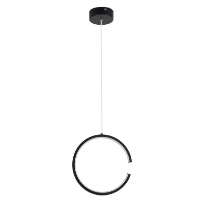 GloboStar® CEROBA 61306 Κρεμαστό Φωτιστικό Οροφής Linear Design LED CCT 12W 1320lm 360° AC 220-240V - Εναλλαγή Φωτισμού μέσω Διακόπτη On/Off All In One Ψυχρό 6000k+Φυσικό 4500k+Θερμό 2700k Φ22 x Π2cm - Μαύρο - 3 Years Warranty