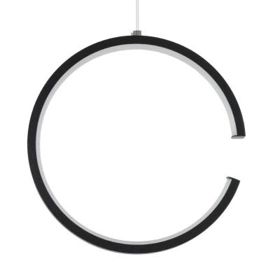 GloboStar® CEROBA 61306 Κρεμαστό Φωτιστικό Οροφής Linear Design LED CCT 12W 1320lm 360° AC 220-240V - Εναλλαγή Φωτισμού μέσω Διακόπτη On/Off All In One Ψυχρό 6000k+Φυσικό 4500k+Θερμό 2700k Φ22 x Π2cm - Μαύρο - 3 Years Warranty