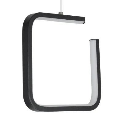 Κρεμαστό φωτιστικό CEROBA τετράγωνο μαύρο Linear Design LED CCT 12W 1320lm με γωνία φωτός 360° και εναλλαγή φωτισμού μέσω διακόπτη On/Off All In One AC 220-240V