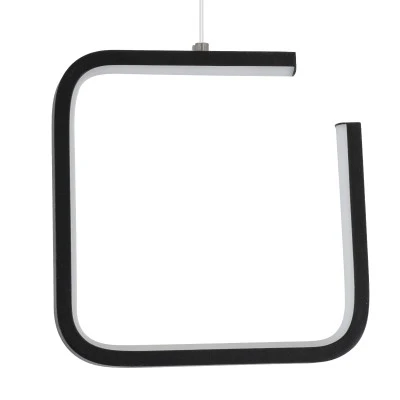 Κρεμαστό φωτιστικό CEROBA τετράγωνο μαύρο Linear Design LED CCT 12W 1320lm με γωνία φωτός 360° και εναλλαγή φωτισμού μέσω διακόπτη On/Off All In One AC 220-240V