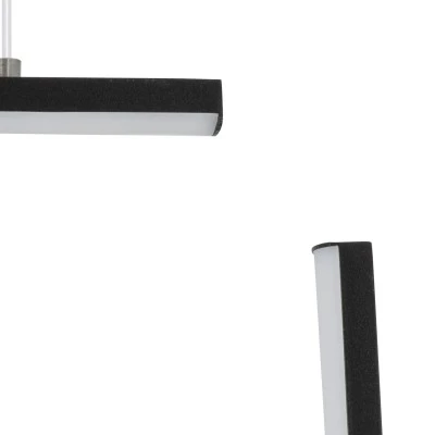 Κρεμαστό φωτιστικό CEROBA τετράγωνο μαύρο Linear Design LED CCT 12W 1320lm με γωνία φωτός 360° και εναλλαγή φωτισμού μέσω διακόπτη On/Off All In One AC 220-240V