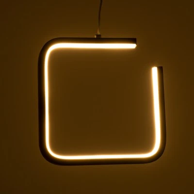 Κρεμαστό φωτιστικό CEROBA τετράγωνο μαύρο Linear Design LED CCT 12W 1320lm με γωνία φωτός 360° και εναλλαγή φωτισμού μέσω διακόπτη On/Off All In One AC 220-240V