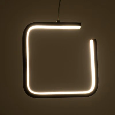 Κρεμαστό φωτιστικό CEROBA τετράγωνο μαύρο Linear Design LED CCT 12W 1320lm με γωνία φωτός 360° και εναλλαγή φωτισμού μέσω διακόπτη On/Off All In One AC 220-240V