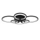Φωτιστικό Οροφής Design LED ROYAL-R CCT 135W 16200lm 360° AC 220-240V - Εναλλαγή Φωτισμού μέσω Τηλεχειριστηρίου All In One - Μαύρο GloboStar® ROYAL-R 61323 Φωτιστικό Οροφής Design LED CCT 135W 16200lm 360° AC 220-240V - Εναλλαγή Φωτισμού μέσω Τηλεχειριστηρίου All In One Ψυχρό 6000k+Φυσικό 4500k+Θερμό 2700k Dimmable Μ80.5 x Π59 x Υ12cm - Μαύρο - 3 Years Warranty