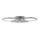 GloboStar® ROYAL-R 61324 Φωτιστικό Οροφής Design LED CCT 135W 16200lm 360° AC 220-240V - Εναλλαγή Φωτισμού μέσω Τηλεχειριστηρίου All In One Ψυχρό 6000k+Φυσικό 4500k+Θερμό 2700k Dimmable Μ80.5 x Π59 x Υ12cm - Νίκελ Χρώμιο - 3 Years Warranty
