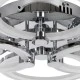 GloboStar® ROYAL-R 61324 Φωτιστικό Οροφής Design LED CCT 135W 16200lm 360° AC 220-240V - Εναλλαγή Φωτισμού μέσω Τηλεχειριστηρίου All In One Ψυχρό 6000k+Φυσικό 4500k+Θερμό 2700k Dimmable Μ80.5 x Π59 x Υ12cm - Νίκελ Χρώμιο - 3 Years Warranty