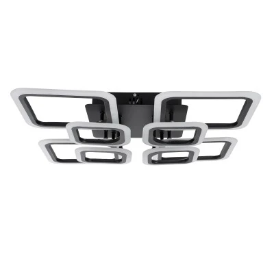 Φωτιστικό Οροφής Design LED ROYAL-S CCT 135W 16200lm 360° AC 220-240V - Εναλλαγή Φωτισμού μέσω Τηλεχειριστηρίου All In One- Μαύρο GloboStar® ROYAL-S 61325 Φωτιστικό Οροφής Design LED CCT 135W 16200lm 360° AC 220-240V - Εναλλαγή Φωτισμού μέσω Τηλεχειριστηρίου All In One Ψυχρό 6000k+Φυσικό 4500k+Θερμό 2700k Dimmable Μ58.5 x Π58.5 x Υ12cm - Μαύρο - 3 Years Warranty
