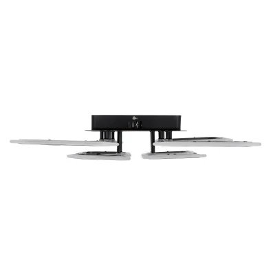 Φωτιστικό Οροφής Design LED ROYAL-S CCT 135W 16200lm 360° AC 220-240V - Εναλλαγή Φωτισμού μέσω Τηλεχειριστηρίου All In One- Μαύρο GloboStar® ROYAL-S 61325 Φωτιστικό Οροφής Design LED CCT 135W 16200lm 360° AC 220-240V - Εναλλαγή Φωτισμού μέσω Τηλεχειριστηρίου All In One Ψυχρό 6000k+Φυσικό 4500k+Θερμό 2700k Dimmable Μ58.5 x Π58.5 x Υ12cm - Μαύρο - 3 Years Warranty