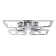 GloboStar® ROYAL-S 61326 Φωτιστικό Οροφής Design LED CCT 135W 16200lm 360° AC 220-240V - Εναλλαγή Φωτισμού μέσω Τηλεχειριστηρίου All In One Ψυχρό 6000k+Φυσικό 4500k+Θερμό 2700k Dimmable Μ58.5 x Π58.5 x Υ12cm - Νίκελ Χρώμιο - 3 Years Warranty