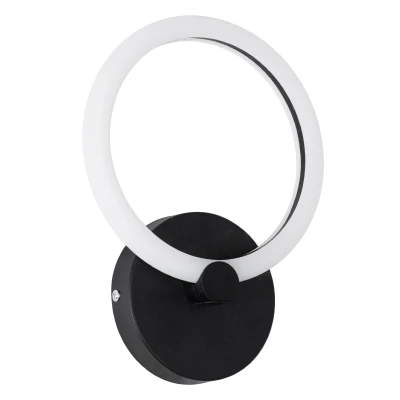 Μοντέρνο φωτιστικό τοίχου - απλίκα LED kelvo® MATILDA 8W 960lm AC 220-240V IP20 ρυθμιζόμενο λευκό CCT με On/Off 2700K/4500K/6000K μαύρο ματ 20x5x25.5cm