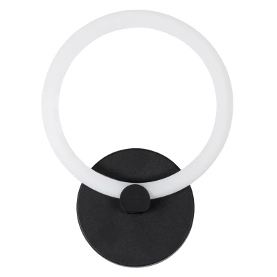 Μοντέρνο φωτιστικό τοίχου - απλίκα LED kelvo® MATILDA 8W 960lm AC 220-240V IP20 ρυθμιζόμενο λευκό CCT με On/Off 2700K/4500K/6000K μαύρο ματ 20x5x25.5cm