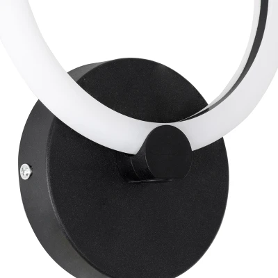 Μοντέρνο φωτιστικό τοίχου - απλίκα LED kelvo® MATILDA 8W 960lm AC 220-240V IP20 ρυθμιζόμενο λευκό CCT με On/Off 2700K/4500K/6000K μαύρο ματ 20x5x25.5cm