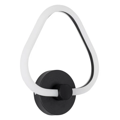 Μοντέρνο επιτοίχιο φωτιστικό LED kelvo® REGINA 8W 960lm 360° AC 220-240V IP20 ρυθμιζόμενο λευκό CCT με εναλλαγή χρωμάτων 2700K/4500K/6000K μαύρο ματ 25x7x28.5cm