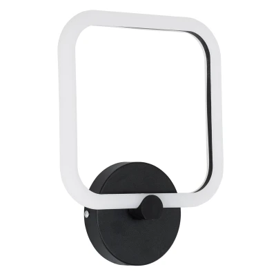 Μοντέρνα επιτοίχια απλίκα LED kelvo® ELIZA 8W 960lm 360° AC 220-240V IP20 ρυθμιζόμενο λευκό CCT με εναλλαγή χρωμάτων 2700K/4500K/6000K μαύρο ματ 22x5x28.5cm