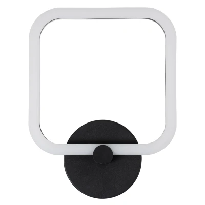 Μοντέρνα επιτοίχια απλίκα LED kelvo® ELIZA 8W 960lm 360° AC 220-240V IP20 ρυθμιζόμενο λευκό CCT με εναλλαγή χρωμάτων 2700K/4500K/6000K μαύρο ματ 22x5x28.5cm