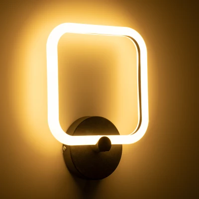 Μοντέρνα επιτοίχια απλίκα LED kelvo® ELIZA 8W 960lm 360° AC 220-240V IP20 ρυθμιζόμενο λευκό CCT με εναλλαγή χρωμάτων 2700K/4500K/6000K μαύρο ματ 22x5x28.5cm