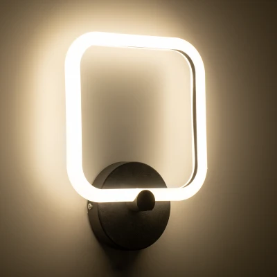 Μοντέρνα επιτοίχια απλίκα LED kelvo® ELIZA 8W 960lm 360° AC 220-240V IP20 ρυθμιζόμενο λευκό CCT με εναλλαγή χρωμάτων 2700K/4500K/6000K μαύρο ματ 22x5x28.5cm
