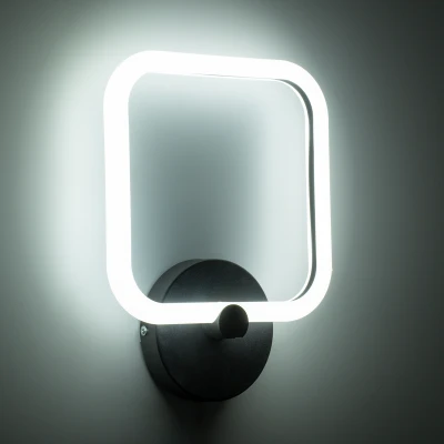 Μοντέρνα επιτοίχια απλίκα LED kelvo® ELIZA 8W 960lm 360° AC 220-240V IP20 ρυθμιζόμενο λευκό CCT με εναλλαγή χρωμάτων 2700K/4500K/6000K μαύρο ματ 22x5x28.5cm