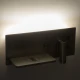 Μοντέρνα επιτοίχια απλίκα ανάγνωσης kelvo® PALADIN με LED 6W 720lm 4500K, φορτιστή USB 3A και wireless φόρτιση, νίκελ βούρτσας, 30x11x12cm