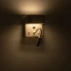 Μοντέρνο επιτοίχιο φωτιστικό IBIS με USB φορτιστή LED 10W 1100lm φυσικό λευκό 4500K λευκό ματ 10x6.1x18cm