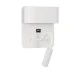 Μοντέρνο επιτοίχιο φωτιστικό IBIS με USB φορτιστή LED 10W 1100lm φυσικό λευκό 4500K λευκό ματ 10x6.1x18cm