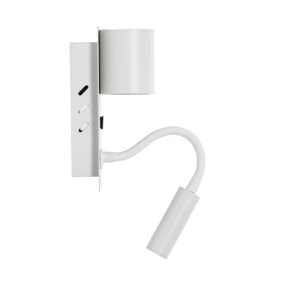Μοντέρνο επιτοίχιο φωτιστικό IBIS με USB φορτιστή LED 10W 1100lm φυσικό λευκό 4500K λευκό ματ 10x6.1x18cm
