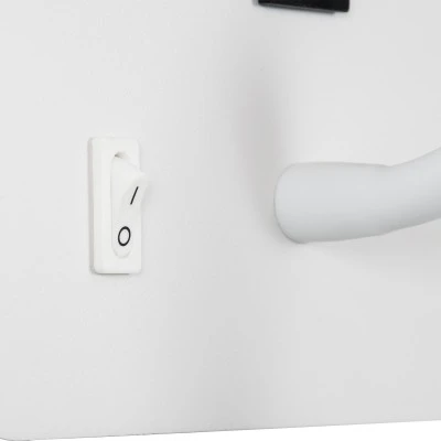 Μοντέρνο επιτοίχιο φωτιστικό IBIS με USB φορτιστή LED 10W 1100lm φυσικό λευκό 4500K λευκό ματ 10x6.1x18cm