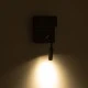 Μοντέρνα επιτοίχια απλίκα GLOBOSTAR® IBIS reading light LED 10W 1100lm 36° & 360° με φορτιστή USB φυσικό λευκό 4500K γκρι ανθρακί ματ 10x6.1x18cm