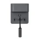 Μοντέρνα επιτοίχια απλίκα GLOBOSTAR® IBIS reading light LED 10W 1100lm 36° & 360° με φορτιστή USB φυσικό λευκό 4500K γκρι ανθρακί ματ 10x6.1x18cm